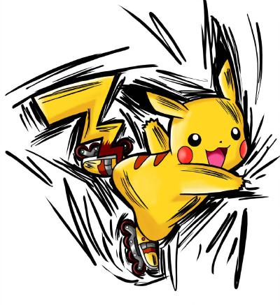 Pakichu (a pikachu on skates)